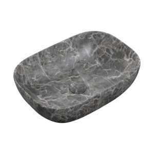 Enid 460x330mm Ceramic Washbowl – Grey Marble Effect