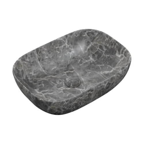Enid 460x330mm Ceramic Washbowl – Grey Marble Effect