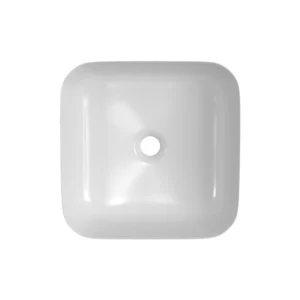 Seren 400mm Ceramic Square Washbowl - Matt White