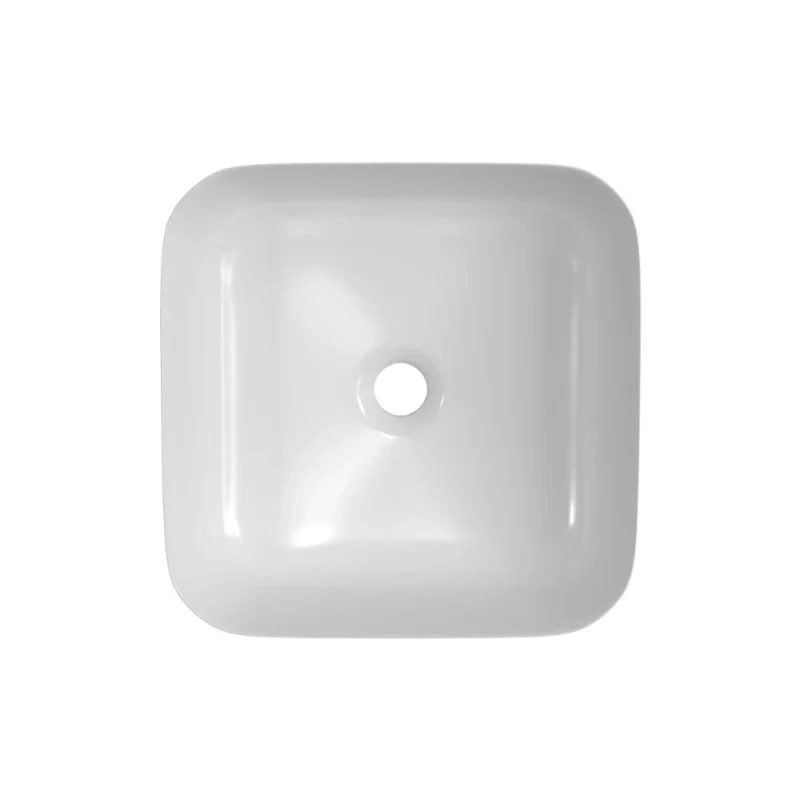 Seren 400mm Ceramic Square Washbowl - Matt White