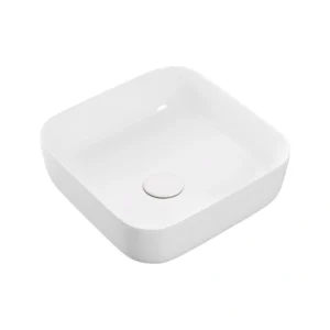 Seren 400mm Ceramic Square Washbowl - Matt White