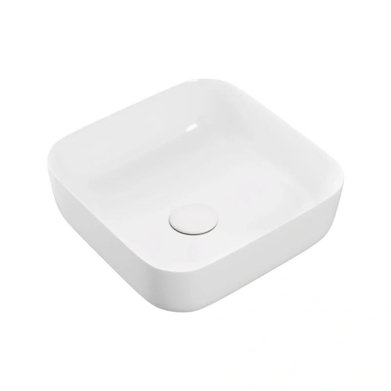 Seren 400mm Ceramic Square Washbowl - Matt White