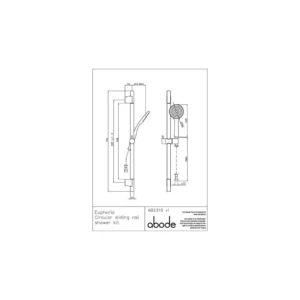 Euphoria Sliding Rail Shower Kit (Single Pattern) - Chrome