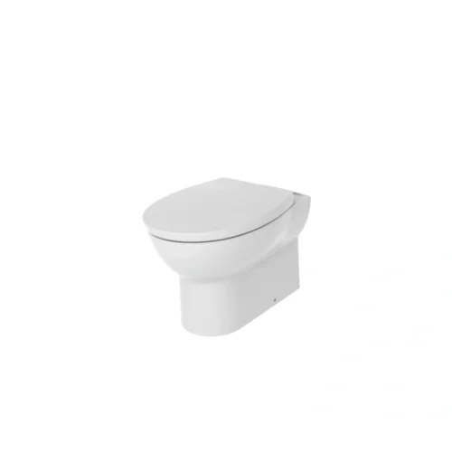 2Go Rimless Back to Wall WC Pan with Soft Close Seat – White