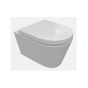Serenity Rimless Wall Hung WC Pan with Soft Close Seat – White