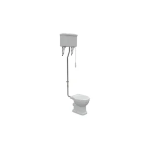 Copy of Full Basin (1) Ashbury High Level WC & Soft Close Seat with Chrome Finishes – Traditional High‑Level Toilet Set
