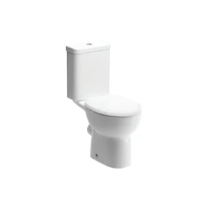 Teagan Close Coupled Open Back WC & Soft Close Seat – White