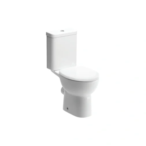 Teagan Close Coupled Open Back WC & Soft Close Seat – White