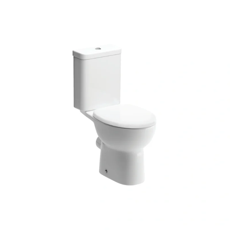 Teagan Close Coupled Open Back WC & Soft Close Seat – White