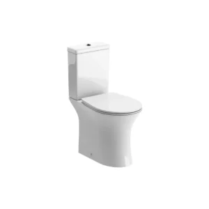 Avalon Rimless Close Coupled Open Back WC & Soft Close Seat – White