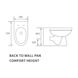 Chloe Rimless Back To Wall Comfort Height WC & Soft Close Seat – White