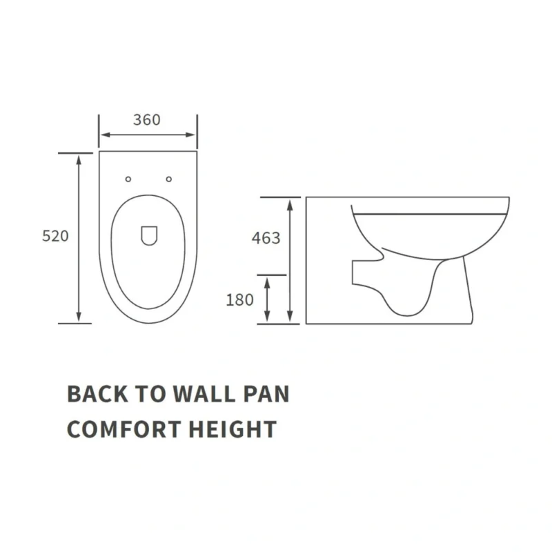 Chloe Rimless Back To Wall Comfort Height WC & Soft Close Seat – White