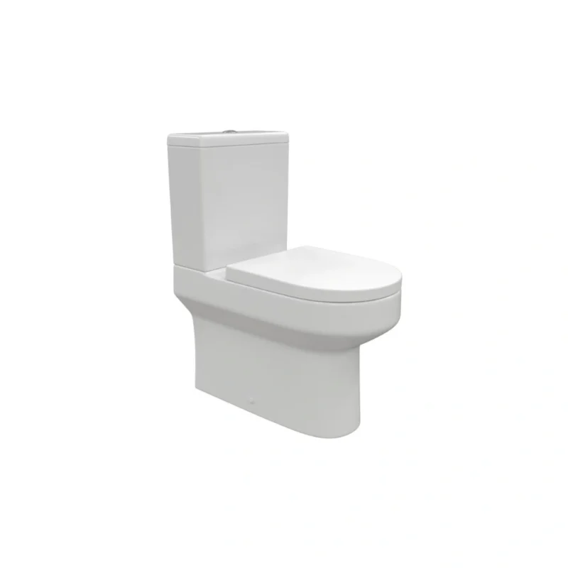 Chloe Rimless Close Coupled Fully Shrouded WC & Soft Close Seat – White