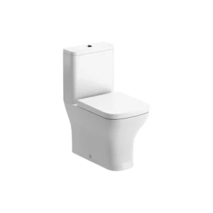 Onyx Short Projection Close Coupled Fully Shrouded WC & Wrapover Soft Close Seat – White