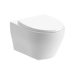 Derry Rimless Wall Hung WC & Soft Close Seat – White