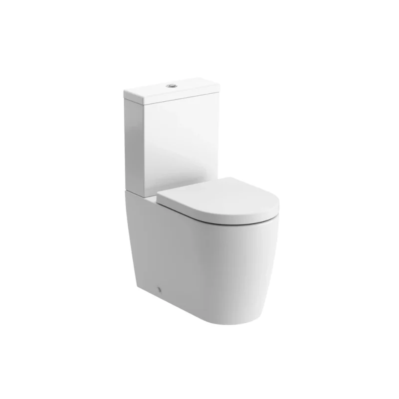 Serenity Rimless Close Coupled Fully Shrouded Comfort Height WC & Soft Close Seat – White