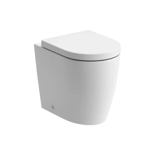 Serenity Rimless Back To Wall Comfort Height WC & Soft Close Seat – White