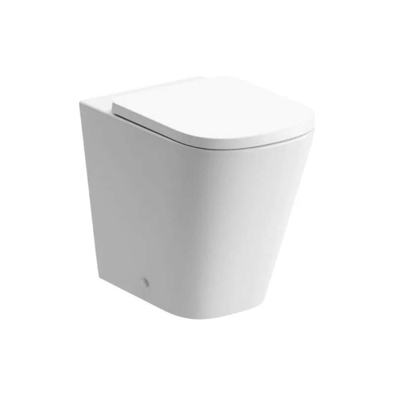 Iona Rimless Back To Wall Short Projection WC & Soft Close Seat – White