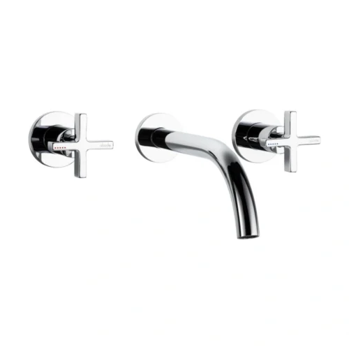 Abode Serenitie Wall Mounted 3‑Hole Basin / Bath Mixer Tap – Polished Chrome