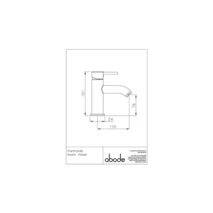 Abode Harmonie Basin Mixer Tap – Polished Chrome