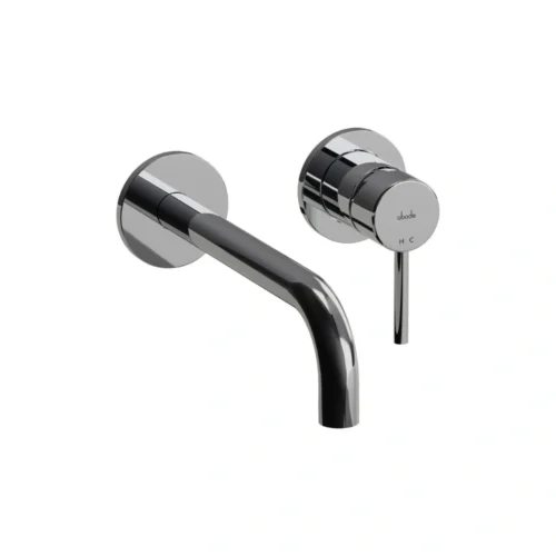 Abode Harmonie Wall Mounted 2‑Part Basin & Bath Mixer Tap – Polished Chrome