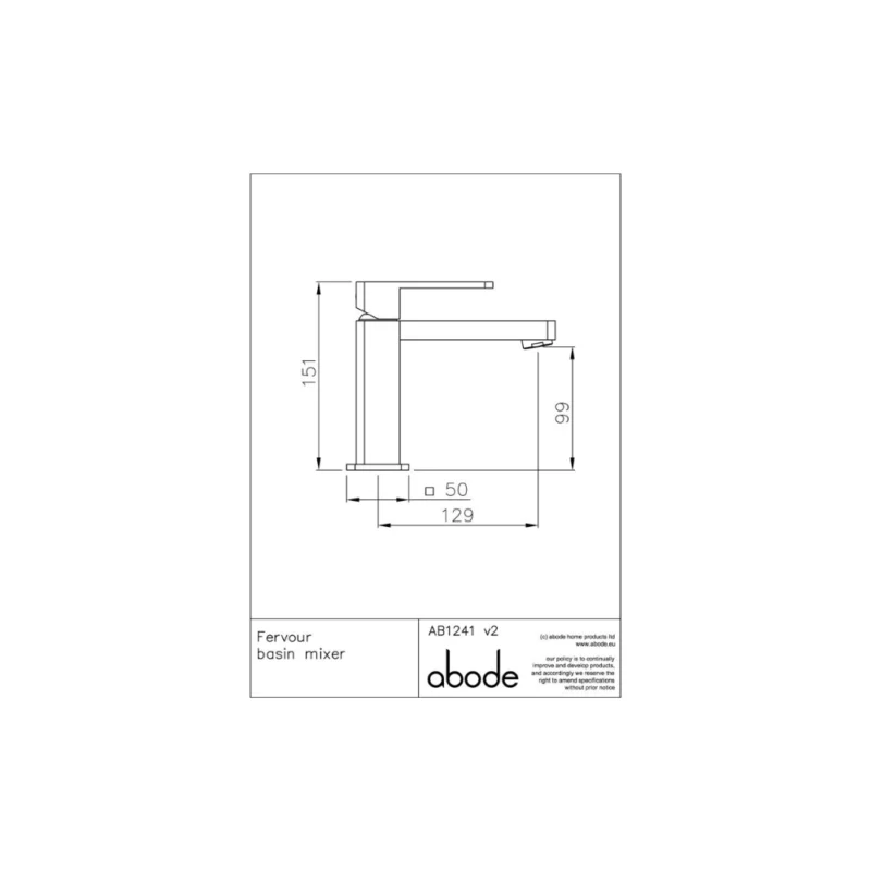 Abode Fervour Basin Mixer Tap – Polished Chrome