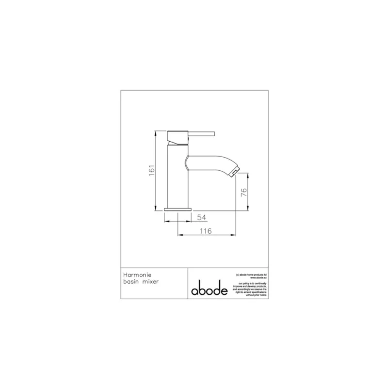 Abode Harmonie Basin Mixer – Matt Black