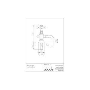 Abode Sentiment Basin Pillar Taps – Polished Chrome