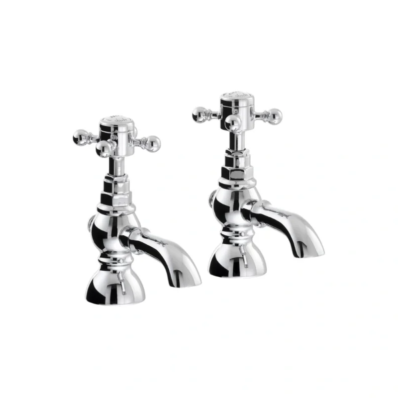 Abode Sentiment Basin Pillar Taps – Polished Chrome