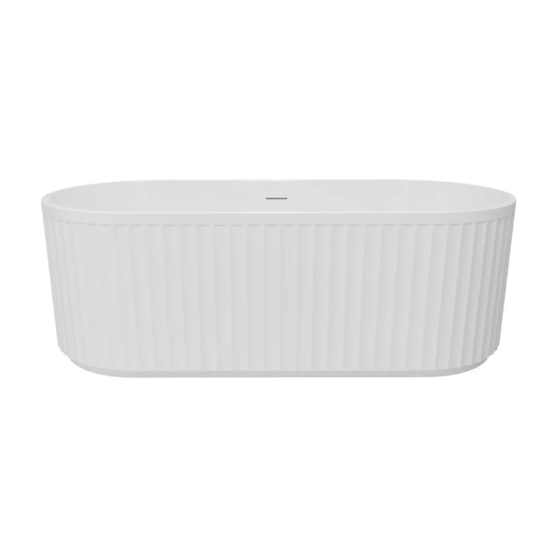 Juniper Fluted Freestanding Bath – 1700 x 750 x 570mm – 0TH – Gloss White