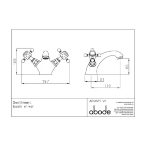 Abode Sentiment Basin Monobloc Mixer – Polished Chrome