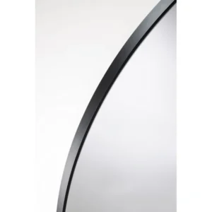 Abode Mayar 600mm Round Mirror – Matt Black / Brushed Brass