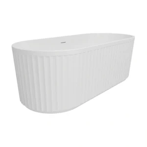 Juniper Fluted Freestanding Bath – 1700 x 750 x 570mm – 0TH – Gloss White
