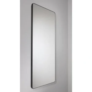 Abode Mayar 450 x 900mm Tablet Mirror – Matt Black / Brushed Brass