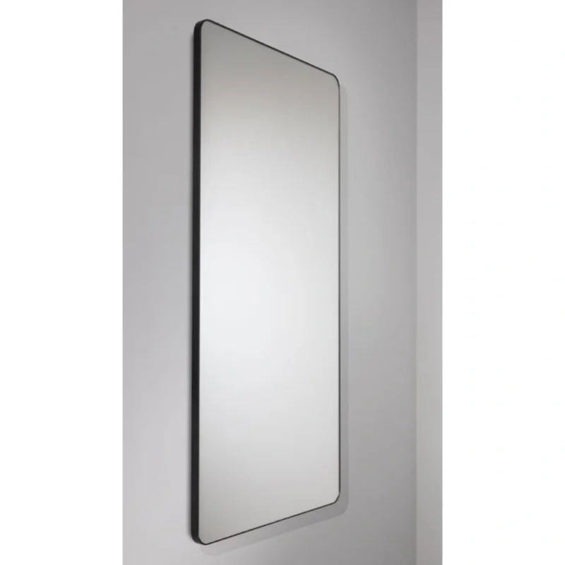 Abode Mayar 450 x 900mm Tablet Mirror – Matt Black / Brushed Brass