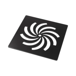 Ultra‑Slim Tray Waste Cover – Matt Black / Brushed Brass