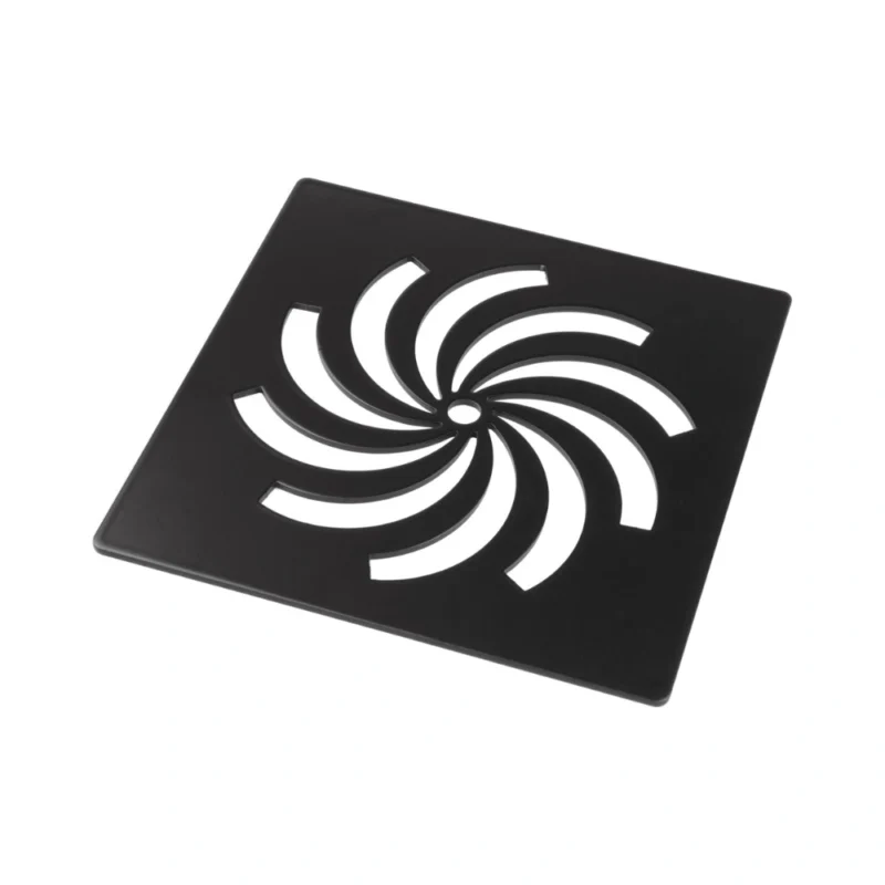 Ultra‑Slim Tray Waste Cover – Matt Black / Brushed Brass