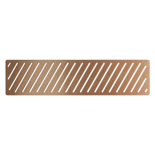 Linear Tray Waste Cover – Brushed Bronze