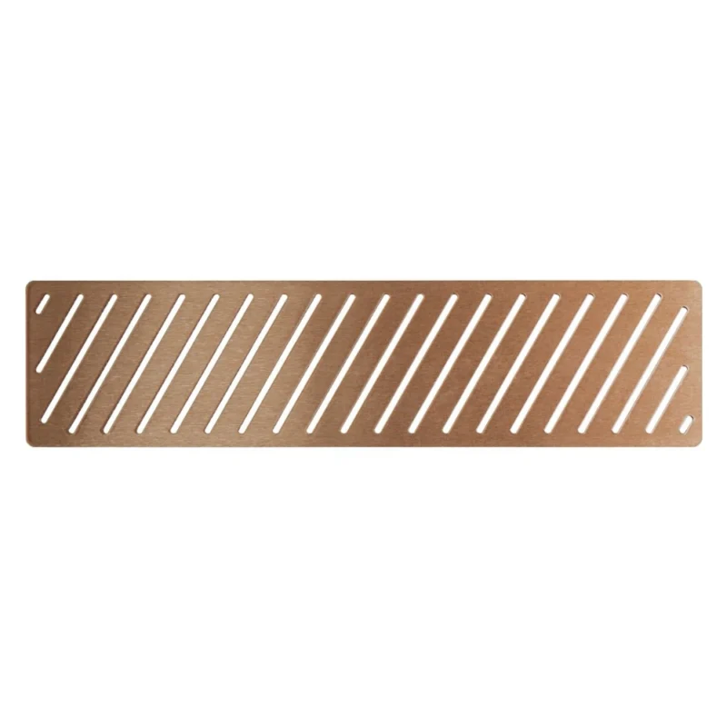 Linear Tray Waste Cover – Brushed Bronze