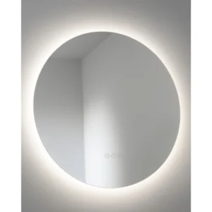 Abode Aruna 600mm Frameless Round LED Mirror with Demister
