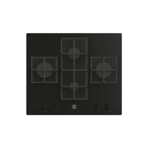 Hoover H500 HVG6DC5B 60cm Built‑In Gas Hob – Black Glass