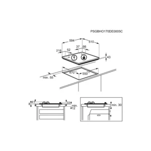 Copy of Full Basin (1) Electrolux 60cm Built‑In Gas Hob – Stainless Steel