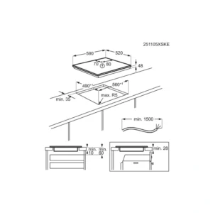 Electrolux LIB60420CK 60cm Built‑In Induction Hob – Black Glass