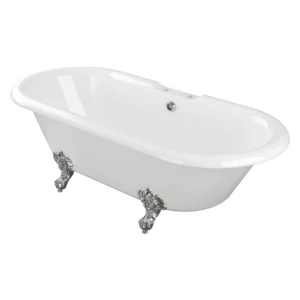 Rose Freestanding Clawfoot Bath – 1690 x 740 x 620mm – 2 Tap Hole