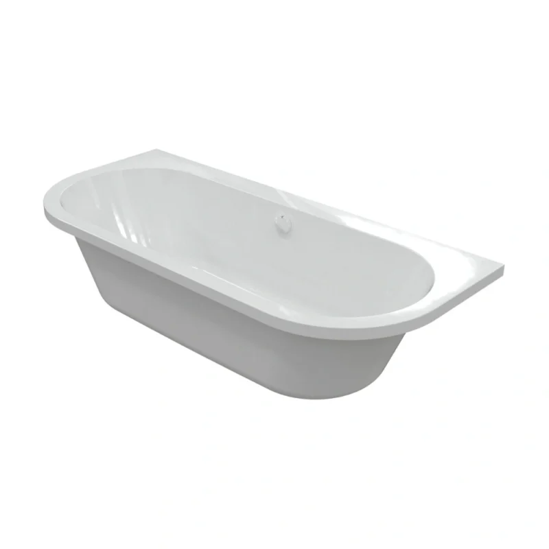 Maple Back To Wall Bath – 1700 x 750 x 600mm – 0TH – Gloss White