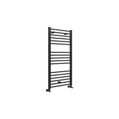 Rosso Straight Ladder Heated Towel Rail 600 x 1200mm – Matt Black