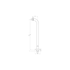 Aurora 320mm Round Shower Arm - Brushed Brass