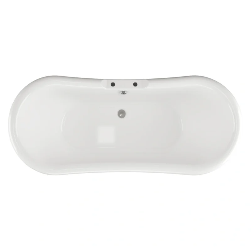 Copy of Full Basin (2) Aspen Freestanding Pedestal Bath – 2 Tap Hole – Gloss White