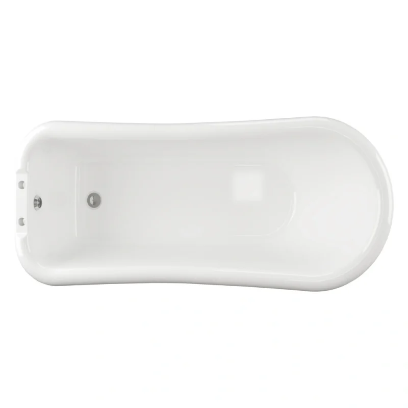 Taylor Freestanding Clawfoot Bath – 2 Tap Hole – Gloss White