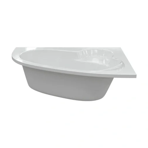 Henton Right Hand Offset Corner Bath 1500 x 950 x 600mm 0TH Gloss White with Legs